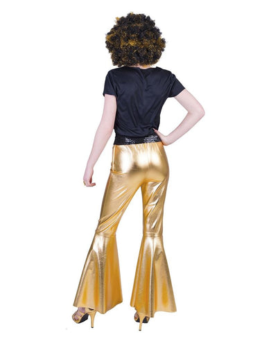 e-carnavalskleding-SYK Gouden Disco broek Fever dames