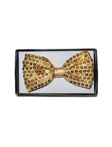 e-carnavalskleding-SYK Gouden disco glitter strik met pailletten
