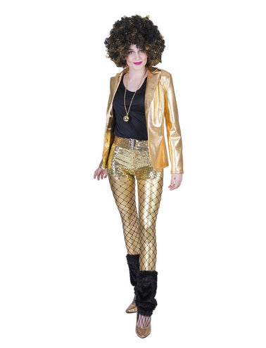 e-carnavalskleding-SYK Gouden disco jasje Fever dames