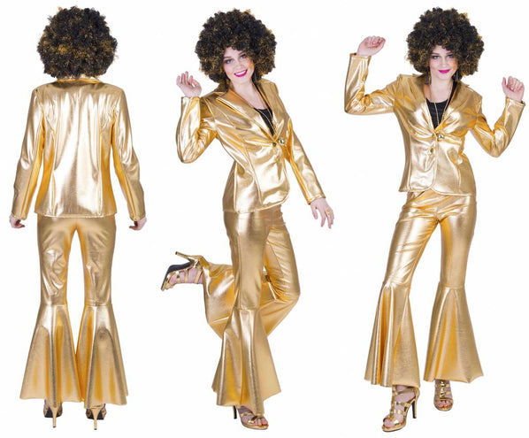 e-carnavalskleding-SYK Gouden disco jasje Fever dames
