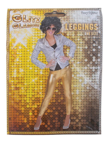 e-carnavalskleding-SYK Gouden glanzende legging