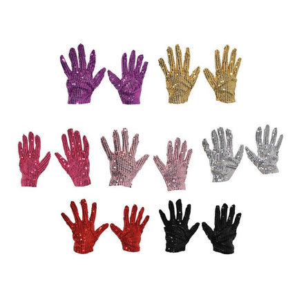 e-carnavalskleding-SYK Gouden glitter handschoenen met pailletten