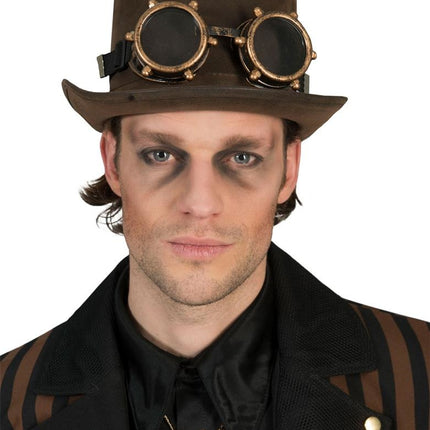 e-carnavalskleding-SYK Gouden steampunk bril
