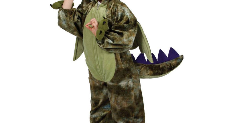 e-carnavalskleding-SYK Groen dinosaurus pak