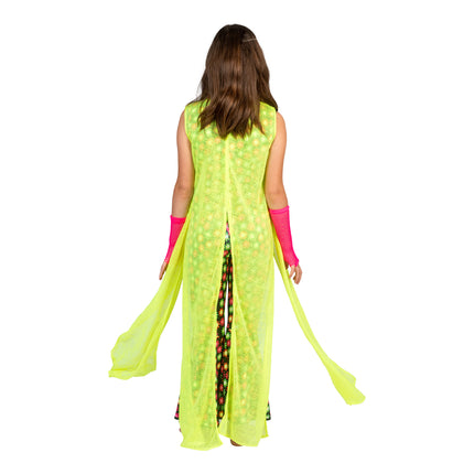 e-carnavalskleding-SYK Groen hippie vest Nina meisje