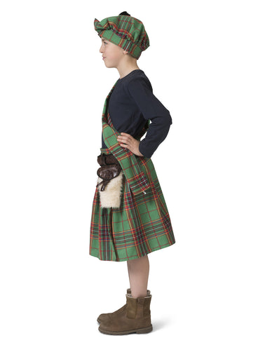e-carnavalskleding-SYK Groene Schotse kilt kinderen