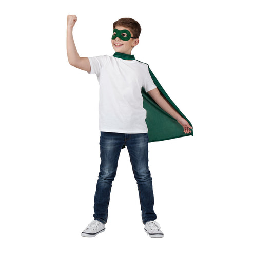 e-carnavalskleding-SYK Groene Superhelden cape kind