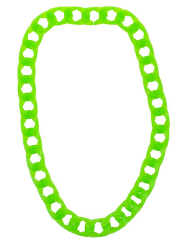 e-carnavalskleding-SYK Halsketting met grote schakels neon groen