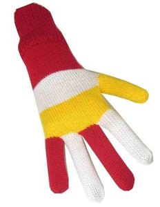 e-carnavalskleding-SYK Handschoen rood/wit/geel volwassen