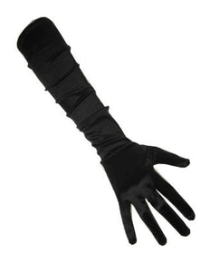e-carnavalskleding-SYK Handschoenen satijn zwart 48 cm