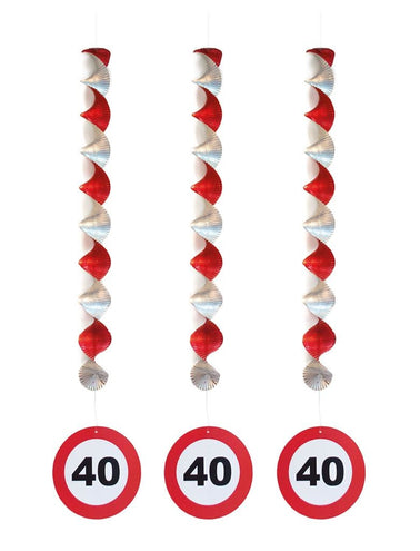 e-carnavalskleding-SYK Hangdecoratie 40 jaar versiering verkeersbord