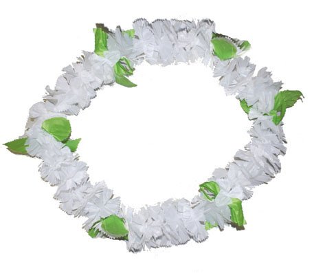 e-carnavalskleding-SYK Hawaii bloemenkrans wit