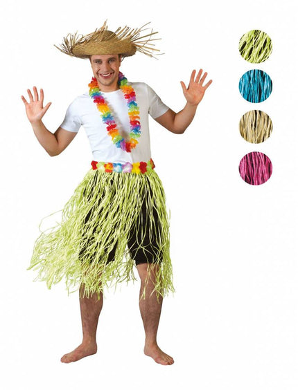 e-carnavalskleding-SYK Hawaii rok Alana natuur kleur 82cm