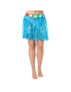 e-carnavalskleding-SYK Hawaii rokje blauw 40cm