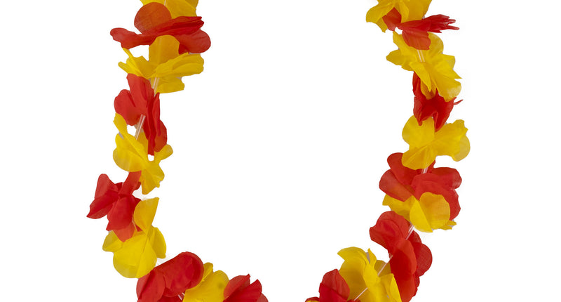 e-carnavalskleding-SYK Hawaii slinger Spanje rood geel