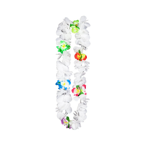 e-carnavalskleding-SYK Hawaii slinger witte orchidee