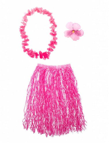 e-carnavalskleding-SYK Hawaii verkleed set Aloha roze