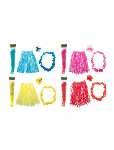 e-carnavalskleding-SYK Hawaii verkleed set Aloha roze