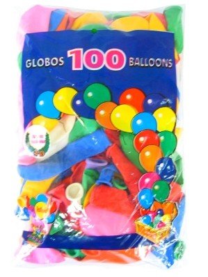 e-carnavalskleding-SYK Helium ballonnen 100 x assortie mt 12