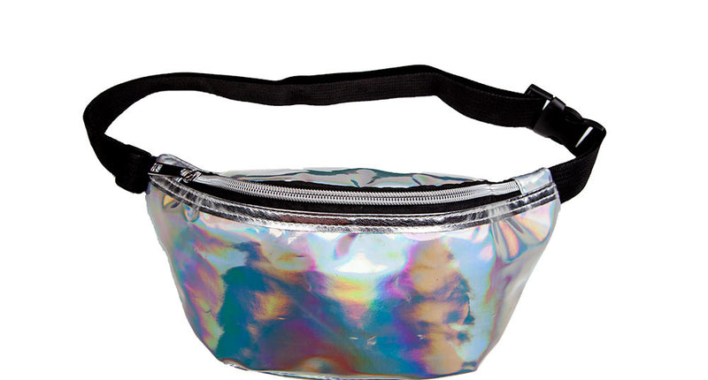 e-carnavalskleding-SYK Heuptasje disco holografische zilver