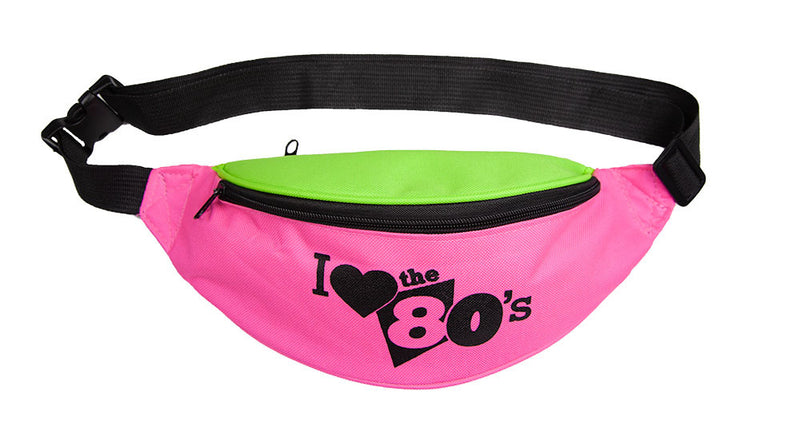 e-carnavalskleding-SYK Heuptasje neon roze en groen jaren-80