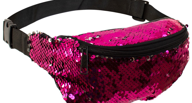 e-carnavalskleding-SYK Heuptasje roze pailletten