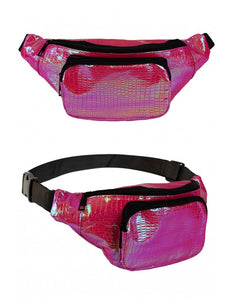 e-carnavalskleding-SYK Heuptasje slangeleer print Fuchsia