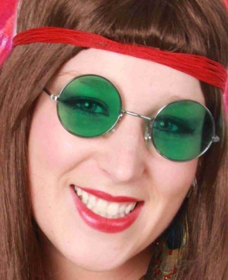 e-carnavalskleding-SYK Hippie bril in groen