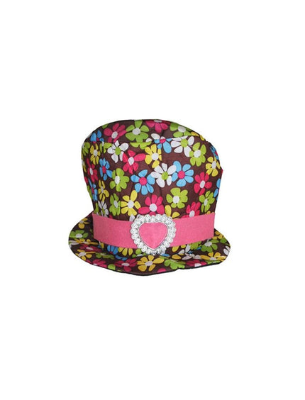 e-carnavalskleding-SYK Hippie hoed met bloemen