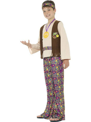 e-carnavalskleding-SYK Hippie kostuum jongen 116 - 128cm