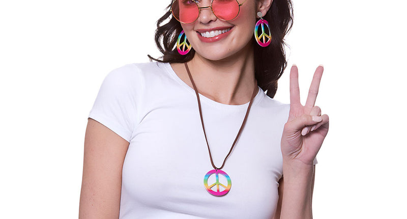e-carnavalskleding-SYK Hippie verkleed set Daisy 4-dlg