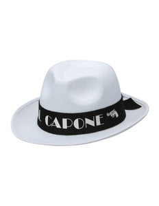 e-carnavalskleding-SYK Hoed Al Capone wit