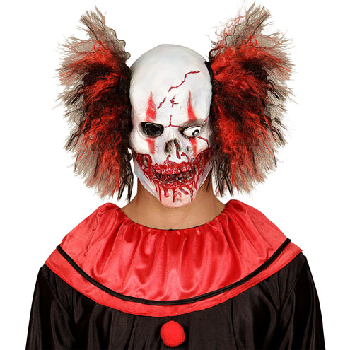e-carnavalskleding-SYK Horror clown masker rood zwart