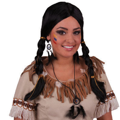 e-carnavalskleding-SYK Indianen pruik Minitou dames