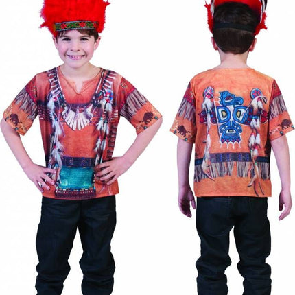 e-carnavalskleding-SYK Indianen shirt 3 D kind