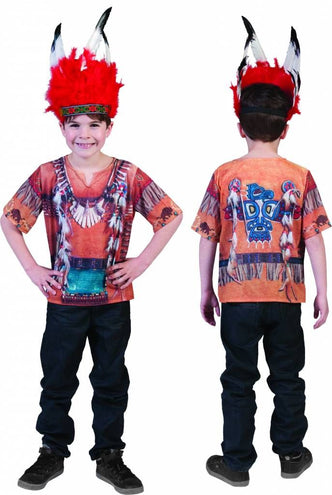 e-carnavalskleding-SYK Indianen shirt 3 D kind