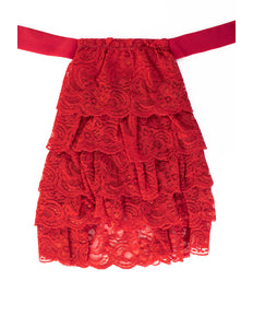 e-carnavalskleding-SYK Jabot kant luxe rood