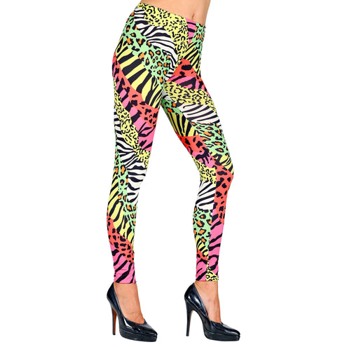 e-carnavalskleding-SYK Jaren 80 legging zebra neon