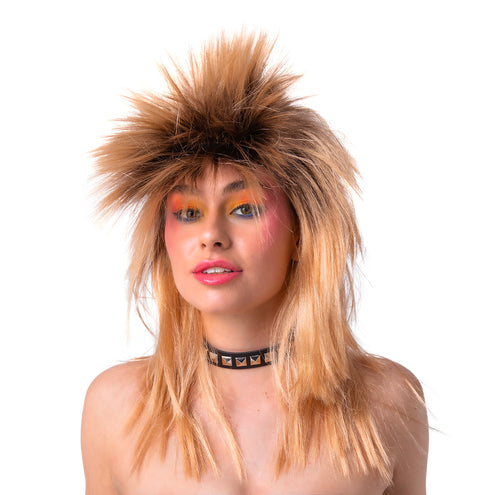 e-carnavalskleding-SYK Jaren 80 rock pruik blond Sasha