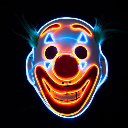 e-carnavalskleding-SYK Joker/clownsmasker lichtgevend