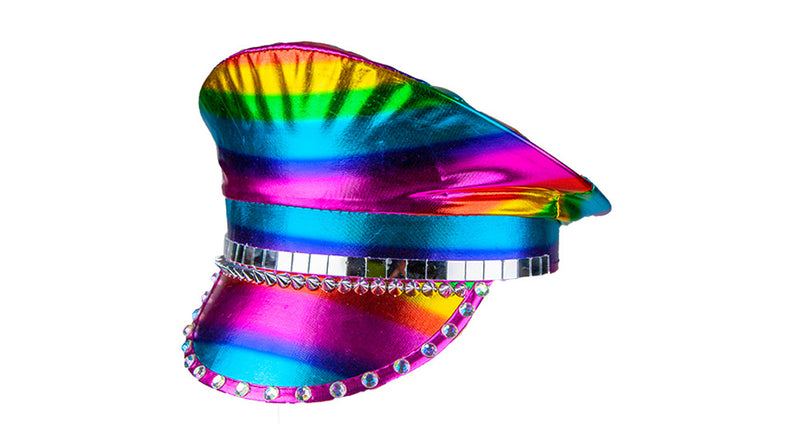 e-carnavalskleding-SYK Kapiteinspet deluxe in regenboogkleuren