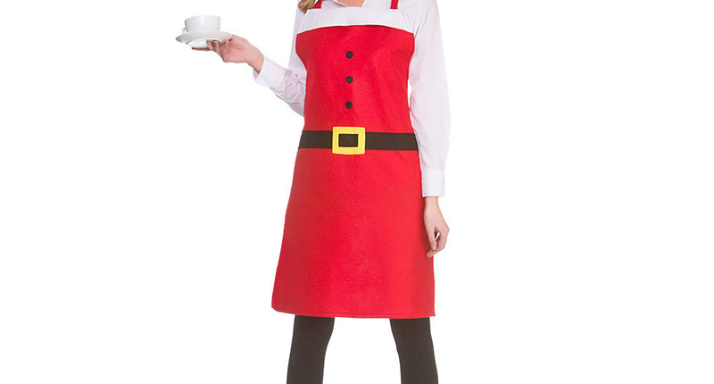 e-carnavalskleding-SYK Kerst schort Belle met kerstmuts