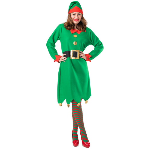 e-carnavalskleding-SYK Kerstjurk elf Charlotte dames