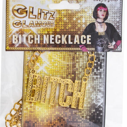 e-carnavalskleding-SYK Ketting bitch goud