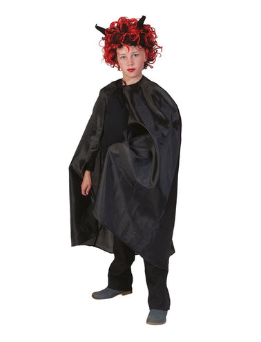 e-carnavalskleding-SYK Kindercape zwart Nylon