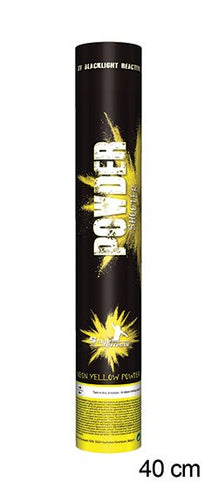 e-carnavalskleding-SYK Kleurpoeder kanon geel uv / blacklight 40cm