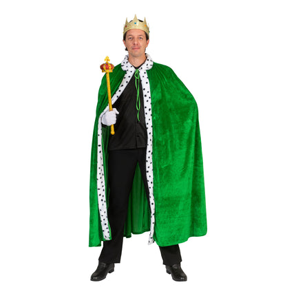 e-carnavalskleding-SYK Koningsmantel Patrick groen