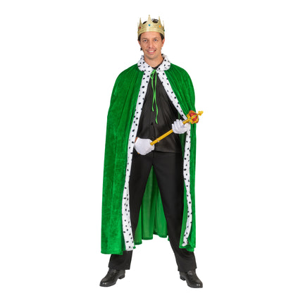 e-carnavalskleding-SYK Koningsmantel Patrick groen