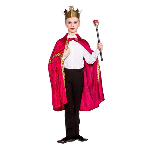 e-carnavalskleding-SYK Koningsmantel rood voor kinderen