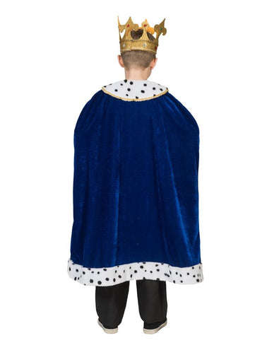 e-carnavalskleding-SYK Koningsmantel voor kinderen Blauw